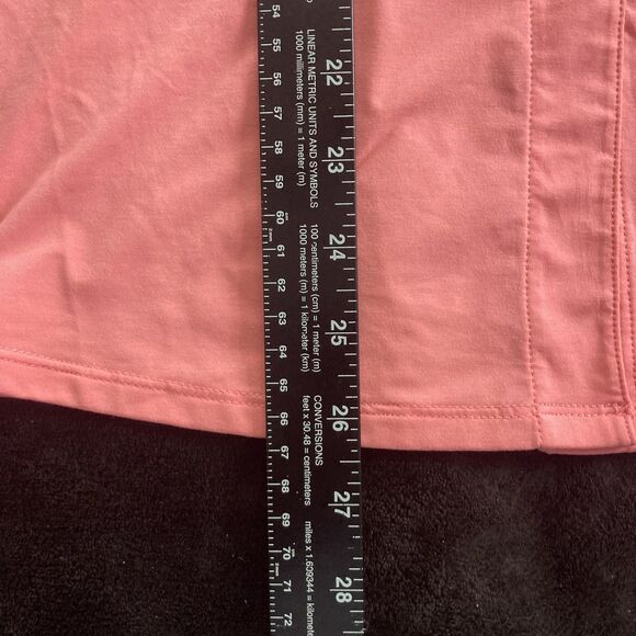 J. McLaughlin Brynn Lyford Jersey Shirt Sz XL Coral Pink Coastal Chic Resort - Picture 5 of 6